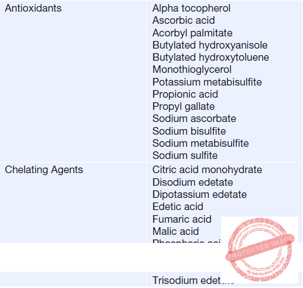 Antioxidant, Liquid dosage form, Pharmapedia,