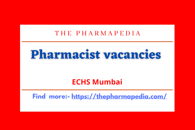ECHS, Pharmacist job, Pharmapedia