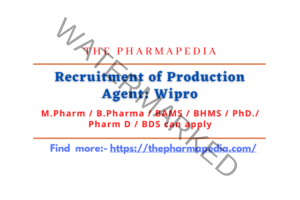 Career Opportunity For Ph.D, M.Pharm, M.Sc As Production Agent At Wipro ...