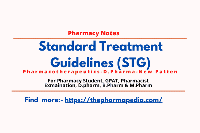 Standard Treatment Guidelines, STG, WHO, Pharmacotherapeutics