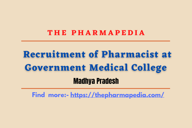 Pharmacist, Pharma job, Vacancy, pharmapedia