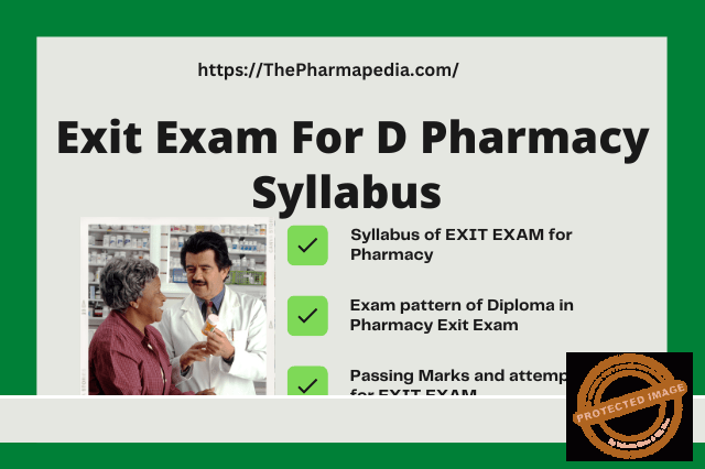 Exit Exam. Syllabus, D Pharamcy, D.pharma