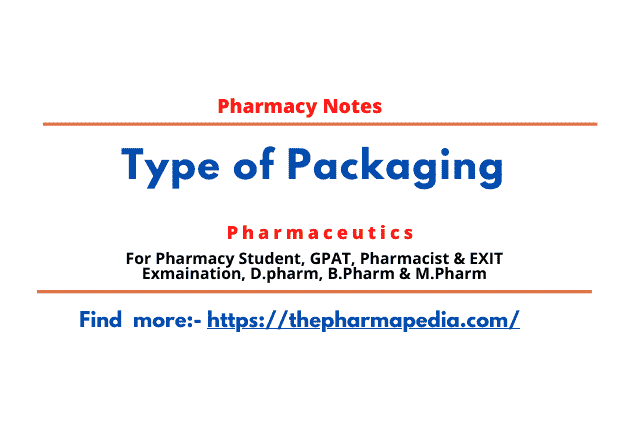 Type of Pharmaceutical Packaging