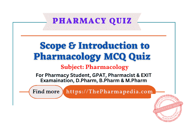 Pharmacology, Quiz, MCQ