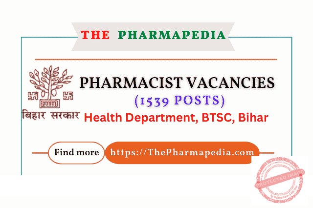 Pharmacist, Bihar, BTSC, BSSC,