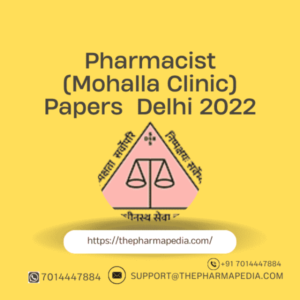 Delhi, Pharmacist, Question, Paper, Mohalla Clinic, Pharmapedia