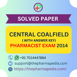 CENTRAL COALFIELD PHARMACIST PAPER 2014 with answer key_Pharmapedia