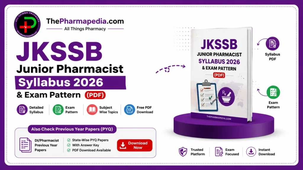 JKSSB Junior Pharmacist Syllabus 2026 and Exam Pattern PDF