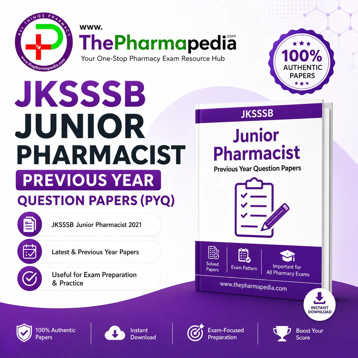 JKSSSB Junior Pharmacist Previous Year Question Papers PYQ -download PDF