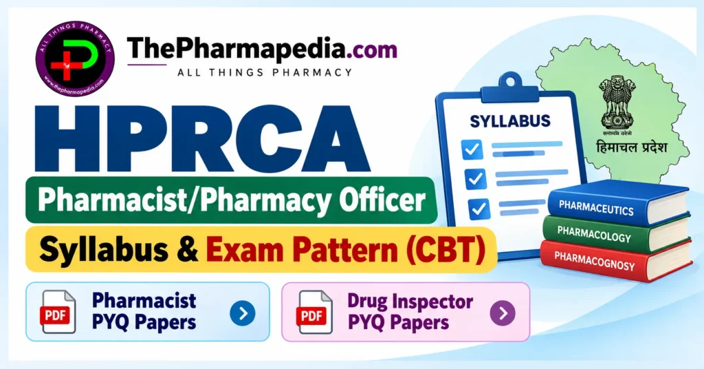 HPRCA Pharmacist and Pharmacy Officer Syllabus and Exam Pattern PDF