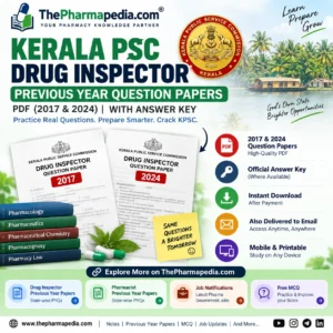 Kerala PSC Drug Inspector Previous Year Question (PYQ) Papers with Answer Key PDF